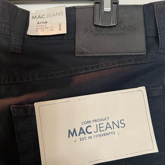 Mac Jeans Arne 5 Pocket Black Size 33x34 NWT - Picture 9 of 10